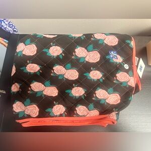 NWT KicKee Pants London Ruffle Blanket in English Rose Garden